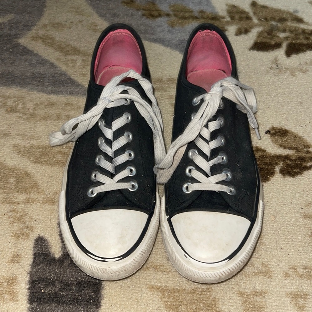 Cute black and white sneakers